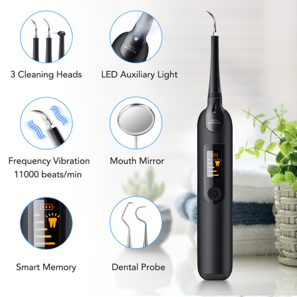 USB Rechargeable Electric Dental Calculus Tooth Cleaner with LED HD Screen