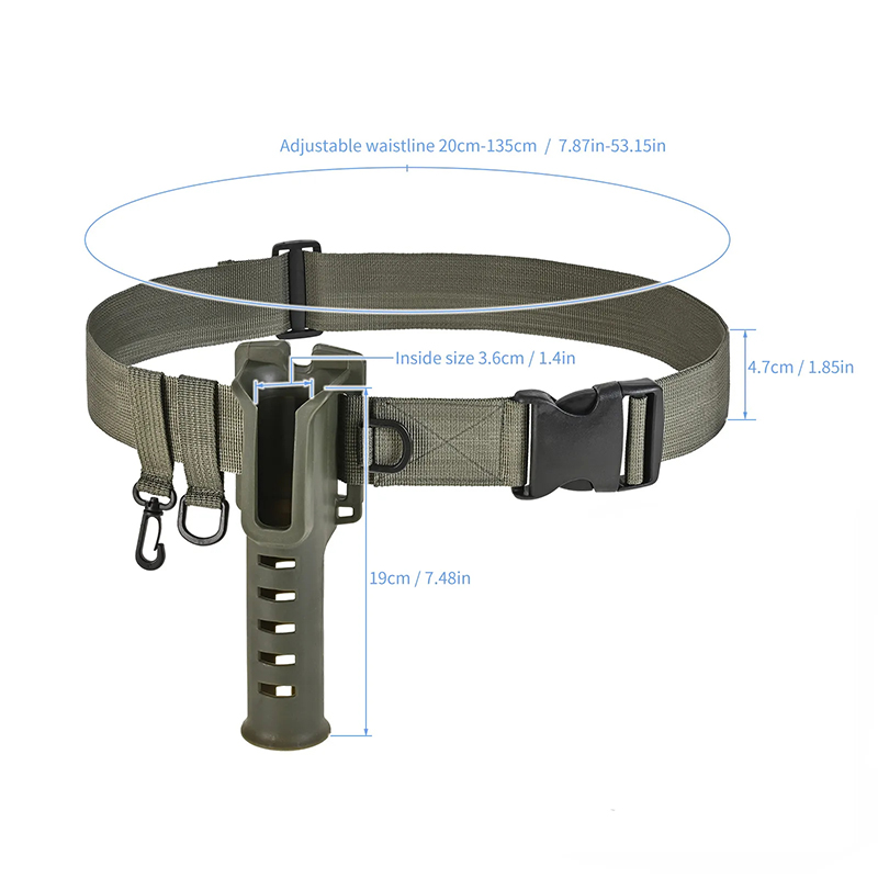 Adjustable Fishing Rod Holder Waist Belt