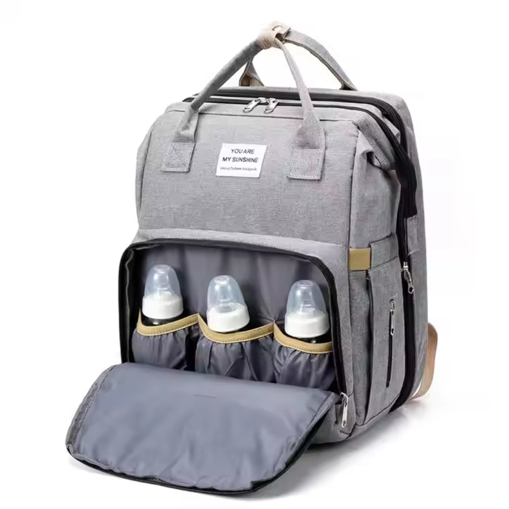 Foldable  Diaper Bag with Changing Station Multifunction Portable Travel Back Pack