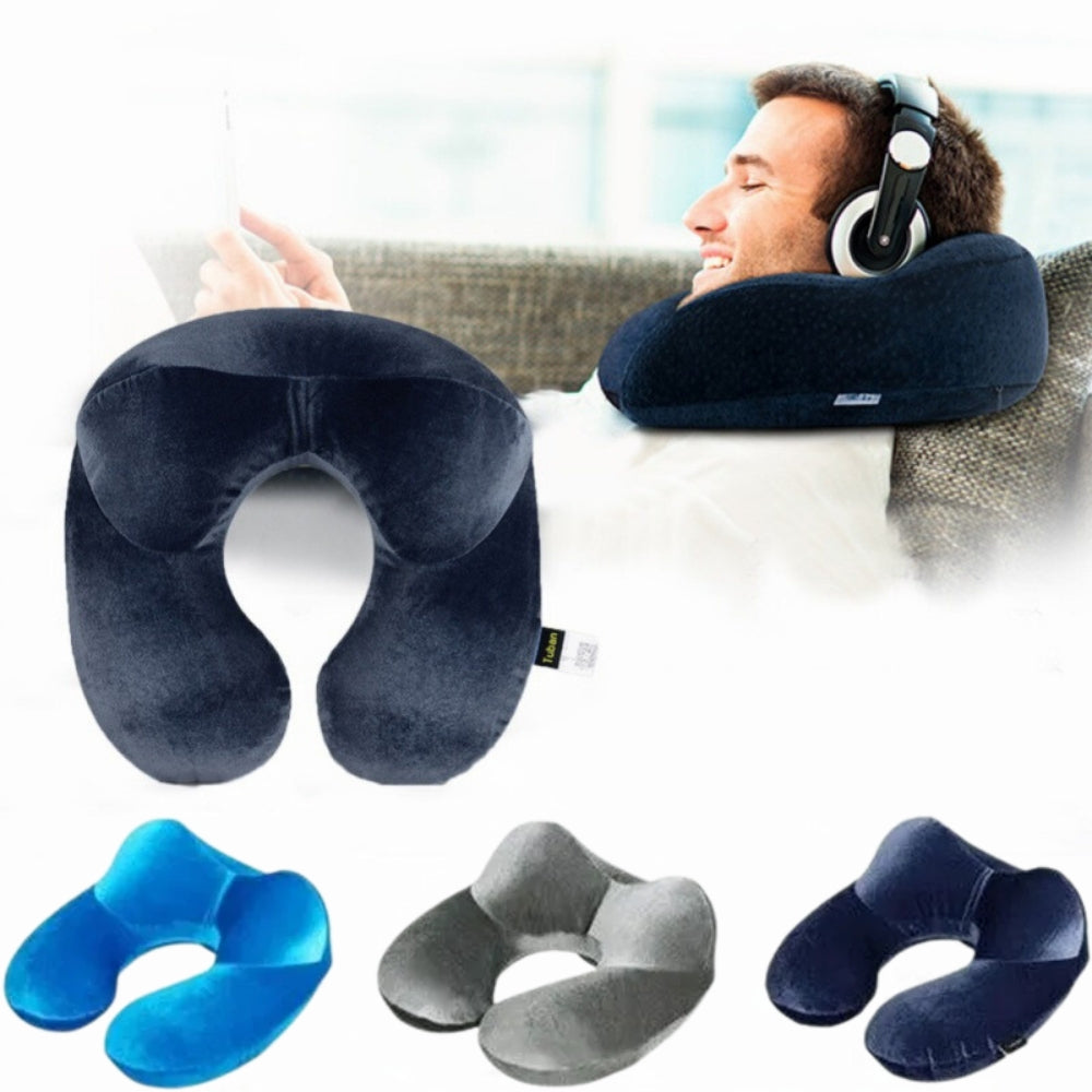 U Shape Travel Pillow Inflatable Neck Pillow Travel Accessories