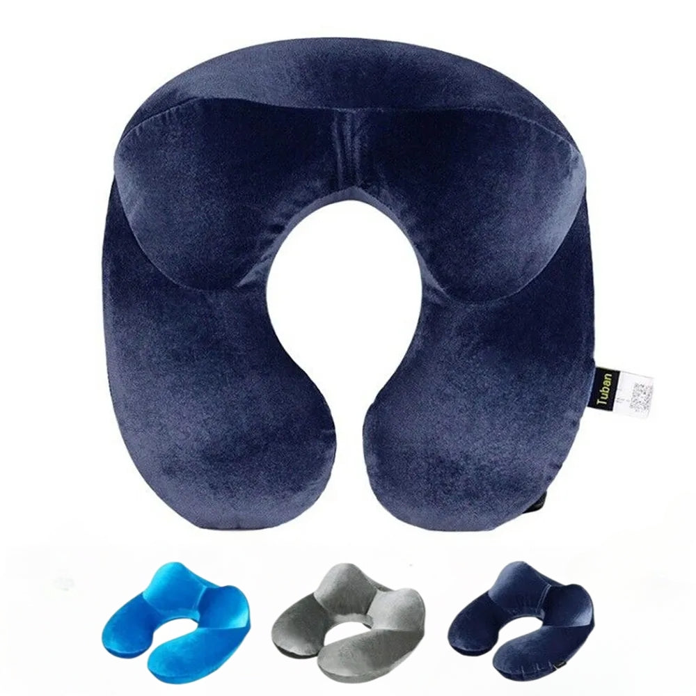 U Shape Travel Pillow Inflatable Neck Pillow Travel Accessories