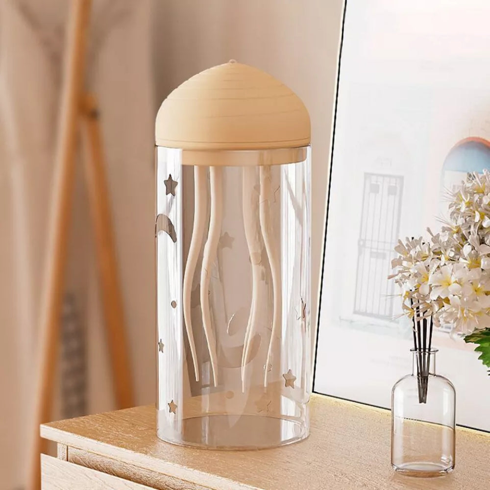 Rotating Jellyfish Night Light Decorative Bedside Lamp for Home Bedroom