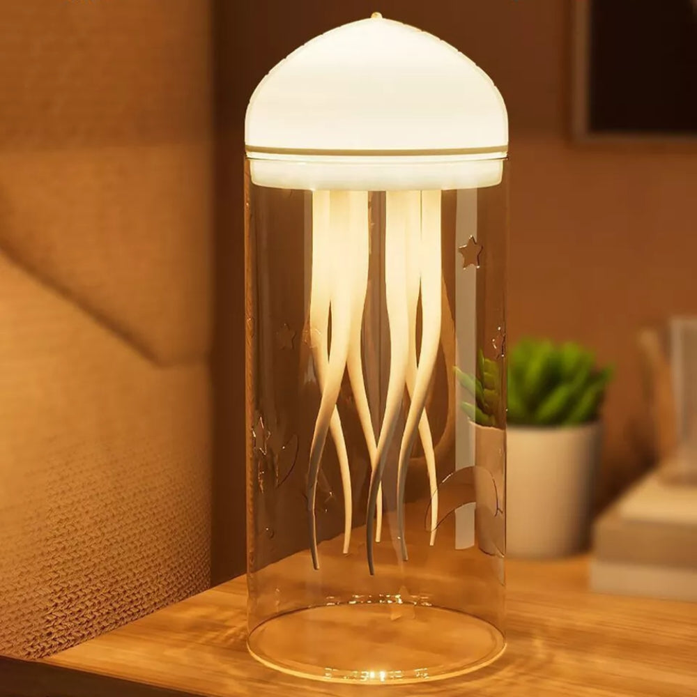 Rotating Jellyfish Night Light Decorative Bedside Lamp for Home Bedroom