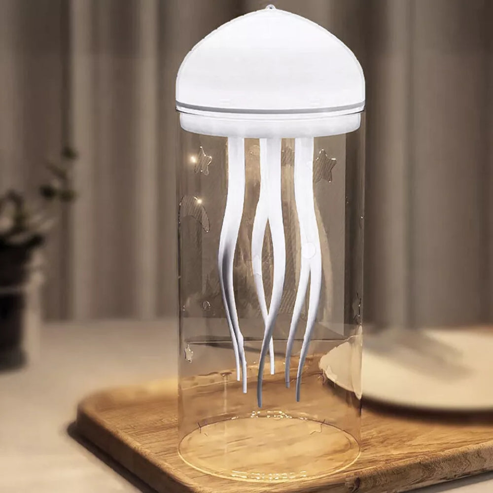 Rotating Jellyfish Night Light Decorative Bedside Lamp for Home Bedroom