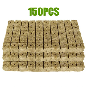 50/300PCS Planting Sponge Stone Wool Starter Plugs Hydroponic Grow Media Cubes Home Greenhouse Garden Supplies Seedling Block