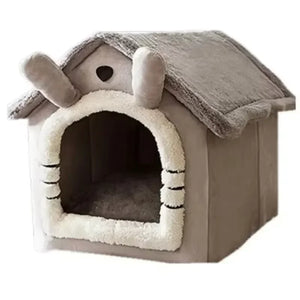 All Seasons Warm Washable Cat Dog House Indoor Soft Removable Cushion Pet Bed Kennel for Small Medium Pets Durable Pet Supplies