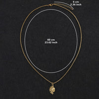 Sun And Moon Asymmetric Accessories Men's Titanium Steel Couple's High Sense Necklace